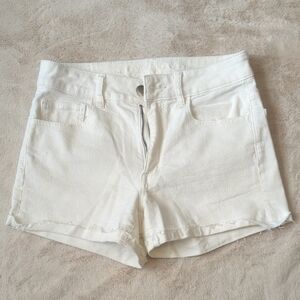 American Eagle Outfitters White Jean Shorts Relaxed Fit